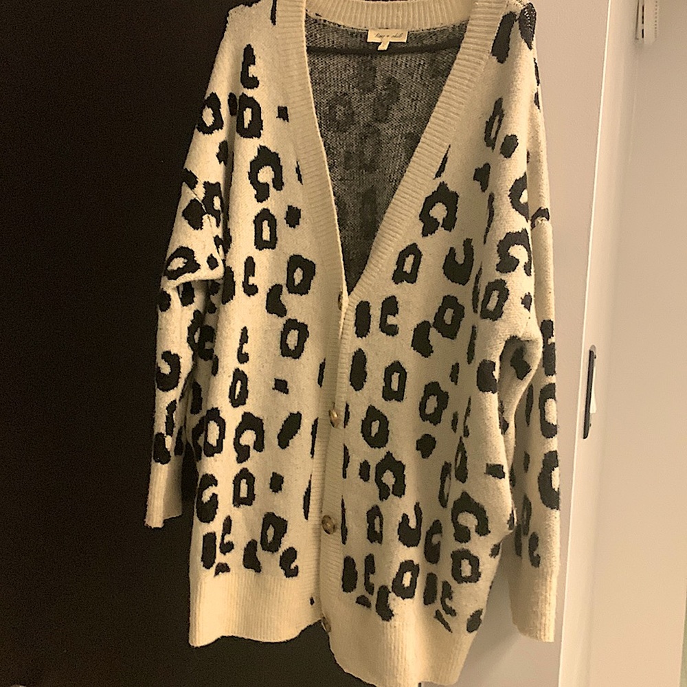 Lime & chili leopard print cardigan